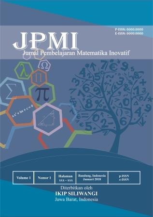 JPMI - Jurnal Pembelajaran Matematika Inovatif, merupakan jurnal yang diterbitkan secara online dan dicetak 6 kali dalam satu tahun, Januari, Maret, Mei, Juli, September dan November oleh  IKIP Siliwangi bekerja sama dengan Indonesian Mathematics Educator
